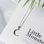 Moon Necklace - Crescent Moon Necklace - Dainty Silver Moon Pendant -  Delicate Necklace - Dainty Necklace - Gift for Her - Celestial