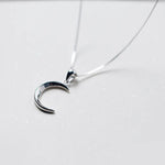 Moon Necklace - Crescent Moon Necklace - Dainty Silver Moon Pendant -  Delicate Necklace - Dainty Necklace - Gift for Her - Celestial