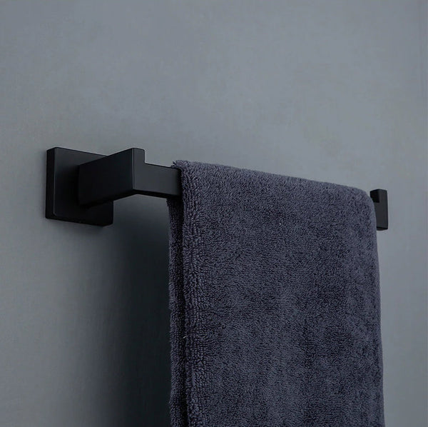 Black Towel Rack, Modern Simple Towel Hanger, Matte Black Home Fashion Decor, Bathroom Rack, Contemporary Wall Rack, Stainless Steel