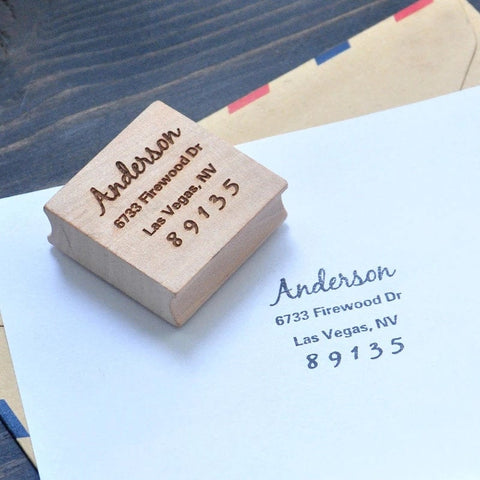 Custom Wooden Stamp - Address Stamp - Custom Address Stamper - Personalized Stamp - Create Your Own - Return Address - Wedding Envelope