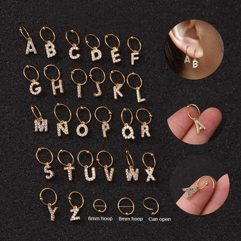 Initial Earrings, Personalized Gift Jewelry, Letter Jewelry, Gold Initial Earring, Dainty Gold Jewelry, Initial Gift Earring, Letter Earring