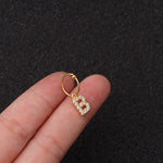 Initial Earrings, Personalized Gift Jewelry, Letter Jewelry, Gold Initial Earring, Dainty Gold Jewelry, Initial Gift Earring, Letter Earring