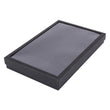 Black Cufflink & Ring Display Case Storage Organizer Box with Glass Window - Large Jewelry Display Case - Ring Holder - Earring Pin