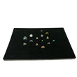 Black Cufflink & Ring Display Case Storage Organizer Box with Glass Window - Large Jewelry Display Case - Ring Holder - Earring Pin