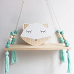Wooden Hanging Shelf, Nursery Shelves, Small Floating Shelf, Swing Shelves, Baby Shower Favours For Girls, Small Wooden Wall Shelf, Decor
