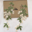 綠色刺繡蕾絲花葉補丁，婚禮新娘晚禮服縫製貼布，DIY用品，1對