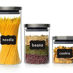 Jar Label Stickers - Chalkboard Blackboard Chalk Board Craft Kitchen Name Tags Black - Container Pantry Kitchen Supplies - Spice Jar Food
