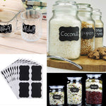 Jar Label Stickers - Chalkboard Blackboard Chalk Board Craft Kitchen Name Tags Black - Container Pantry Kitchen Supplies - Spice Jar Food