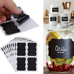 Jar Label Stickers - Chalkboard Blackboard Chalk Board Craft Kitchen Name Tags Black - Container Pantry Kitchen Supplies - Spice Jar Food