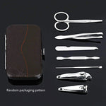 Stainless Steel Manicure Set - Nail Clipper Nail File Ear Pluck Tweezer Scissor - Pedicure Kit Nail Cutter Cutting - Portable Travel Case