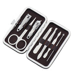 Stainless Steel Manicure Set - Nail Clipper Nail File Ear Pluck Tweezer Scissor - Pedicure Kit Nail Cutter Cutting - Portable Travel Case