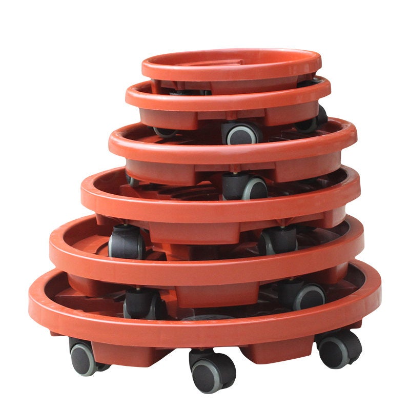 Drainage Trays With Wheel - Succulent Planter Drip Tray - Drain Dish Planter Pot Water Catcher Minimalist Simple Plant Saucer Drainage Plate