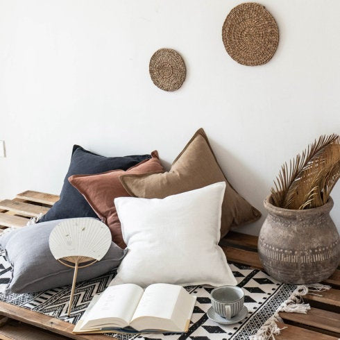 Multiple Colors Linen Decorative Pillow Cover - Handmade Pillow -  Linen Cushion Cover - Farmhouse Decor Pillow - Sustainable Living