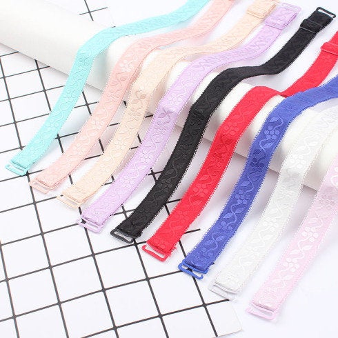 Adjustable Bra Straps - Lingerie Making Accessories - Elastic Band - Lace Bra Strap - Stretch Replacement - Shoulder Decorative Dress Straps