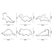 6 Dinosaur Cookie Cutters Set - Dino Fondant Pastry Biscuit Metal Mold Set - Cooking Baking Supplies - Brachiosaurus Triceratops