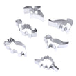 6 Dinosaur Cookie Cutters Set - Dino Fondant Pastry Biscuit Metal Mold Set - Cooking Baking Supplies - Brachiosaurus Triceratops