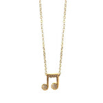 Music Note Necklace, Gold Silver Musical Note Gift for Music Lover, Gift for Her, Gift for Singer Musician, Dainty Necklace, Charm Jewelry