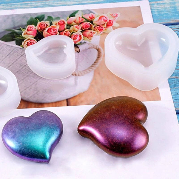 Heart Shaped Silicone Mold - Jewelry Making Mold - Pendant Mold Mould - 3D Love Resin Mold -  Aroma Plaster Candle Soap Mold - Epoxy Molds