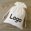 50 Personalised Favour Bags - Custom Drawstring Pouch - Custom Name Logo Gift Jewelry Favor Flannel Bags - Weddings, Baby Shower Parties