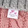 Custom Clothing Labels - Heart Custom Personalized Tags - Engraving Engraved Labels For Products Sewing - Branding Knitting Handmade Supply