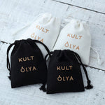 100 Personalised Favour Bags -  Custom Name Logo Gift Jewelry Favor Flannel Bags - Custom Drawstring Pouch - Weddings, Baby Shower Parties