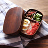 Wooden Lunch Box - Japanese Style Wooden Bento Box - Single Layer Bento Box  - Sushi Box  - Handmade Wooden Tableware - Kids School