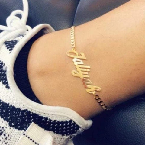 Custom Ankle Name Bracelet, Personalized Anklet, Customize Your Anklet Bracelet, Custom Name Bracelet, Anklet Name Gift Jewelry Girlfriend