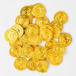 Plastic Gold Coins - Fake Treasure Party Favors - Pirate Coins For Treasure Chest -  Decorating Props - Halloween Supplies