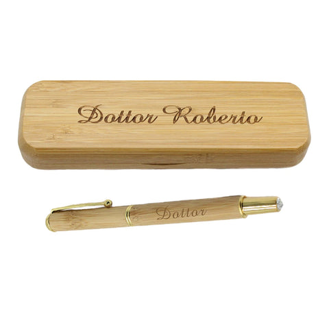 Personalized Bamboo Pen Wooden Pens Customized Ballpoint Pens with Box Gifts For Dad Boyfriend Husband Engraved Pen Wooden Pen Custom Case