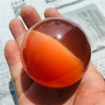 Red Cat Eye Crystal Sphere - Healing Crystal Reiki Orb - Stone Quartz Gemstone