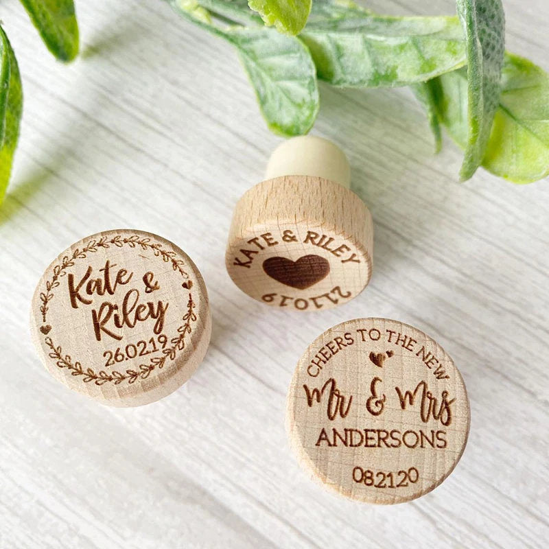 Custom Cork Wine Bottle Stoppers, Personalized Bottle Stoppers, Wine Lover Gift, Bareware, Wine Gift, Engagement Gift, Couples Anniversary