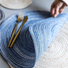 Round Linen Table Mat - Wedding Gift Tea Set Mat - Placemat - Decor - Dining Table - Tableware - Dinner Supplies - Geometric Mats -  Boho