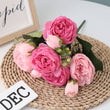 White or Pink Rose Peony Arrangement - Artificial Faux Centerpiece - Silk Flowers - Fake Flowers - Home Decor - Wedding Decor - Party Decor