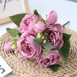 White or Pink Rose Peony Arrangement - Artificial Faux Centerpiece - Silk Flowers - Fake Flowers - Home Decor - Wedding Decor - Party Decor
