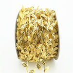 10 Meters Metallic Vining Gold Silver Leaf Trim - Leaf Ribbon - Fabric Leaves Artificial  Fake Vine - Leaf Garland - Ribbon for Headbands