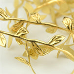 10 Meters Metallic Vining Gold Silver Leaf Trim - Leaf Ribbon - Fabric Leaves Artificial  Fake Vine - Leaf Garland - Ribbon for Headbands