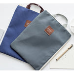 Portfolio with Zipper for Men or Women , Canvas Handbag, Document Bag Organizer, Folder Carry Bag, Valentine's Day Gift for Office Coworker