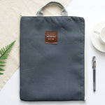 Portfolio with Zipper for Men or Women , Canvas Handbag, Document Bag Organizer, Folder Carry Bag, Valentine's Day Gift for Office Coworker
