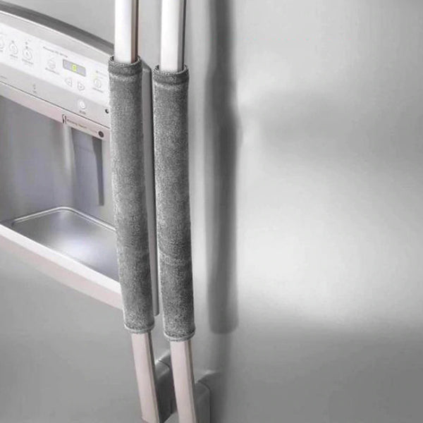 2 Pieces Refrigerator Door Handle Cover - Fridge Handle Cover - Refrigerator Door Cover - Simple Plain Black or Gray Color