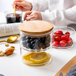 Stackable Glass Jar with Bamboo Lid | Food Storage | Candle Jars | Kitchen | Declutter | Kitchen Organization | Glass Storage | Bamboo