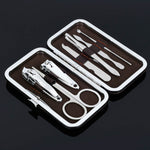 Stainless Steel Manicure Set - Nail Clipper Nail File Ear Pluck Tweezer Scissor - Pedicure Kit Nail Cutter Cutting - Portable Travel Case