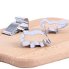 6 Dinosaur Cookie Cutters Set - Dino Fondant Pastry Biscuit Metal Mold Set - Cooking Baking Supplies - Brachiosaurus Triceratops