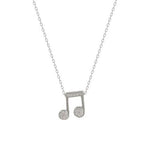 Music Note Necklace, Gold Silver Musical Note Gift for Music Lover, Gift for Her, Gift for Singer Musician, Dainty Necklace, Charm Jewelry