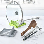 Kitchen Spoon Holders - Fork Spatula Rack - Shelf Organizer Plastic Spoon Rest Chopsticks Holder - Non-slip Spoons Pad Kitchen Utensil