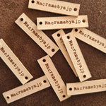 25 Leather Product Tag Set - Custom Personalized Tags - Engraving Engraved Labels For Clothing Sewing - Branding Knitting Handmade Supply