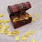 Plastic Gold Coins - Fake Treasure Party Favors - Pirate Coins For Treasure Chest -  Decorating Props - Halloween Supplies