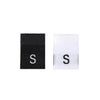 100 pcs Black White Woven Clothing Labels - Size Tags - F XS S M L XL XXL 3XL 4XL 5XL 6XL 7XL - Size Tabs - Folded Labels - Clothing T-Shirt