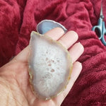 6 Pieces Agate Slices- Geode Slice - Wedding Place Cards Natural White Grey Agate Placecards Crystals Name Cards For Calligraphy Wholesale
