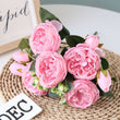 White or Pink Rose Peony Arrangement - Artificial Faux Centerpiece - Silk Flowers - Fake Flowers - Home Decor - Wedding Decor - Party Decor