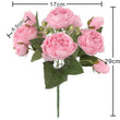 White or Pink Rose Peony Arrangement - Artificial Faux Centerpiece - Silk Flowers - Fake Flowers - Home Decor - Wedding Decor - Party Decor